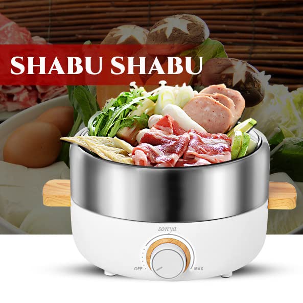Sonya SYHP2B High End MultiFunctional Non Stick Electric Shabu shabu Hot Pot 4in1 Super