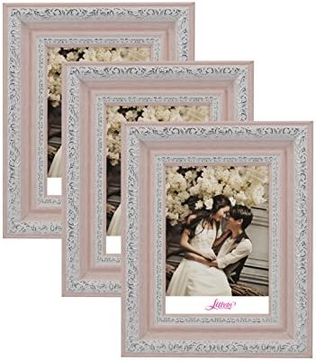 Lilian Pink Display 5x7 Desk/Wall Photo Frame - Wall Mounting Material Included(3-Pack)