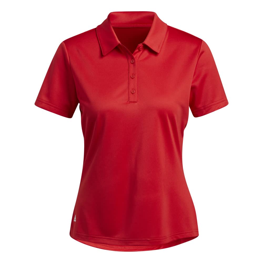 adidas Golf Women’s Performance Primegreen Polo Shirt, Collegiate Red, Extra Small