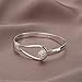 CY-TRENDY Womens Fashion 925 Sterling Silver Bracelet Bangle Fashion Cuff Bangle Chain Bracelets