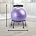Gaiam Custom-Fit Balance Ball Chair - Exercise Stability Ball Adjustable Desk Chair for Home or Office with 55cm Yoga Ball, Air Pump, Exercise Guide and Satisfaction Guarantee, Grey