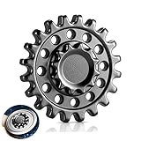 MAYBO SPORTS Wiitin Bearing Replaceable Fidget Spinner with Spare Bearing and Tools, The Original Full Metal Gear Hand Spinner, Matte Black