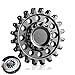 MAYBO SPORTS Wiitin Bearing Replaceable Fidget Spinner with Spare Bearing and Tools, The Original Full Metal Gear Hand Spinner, Matte Black