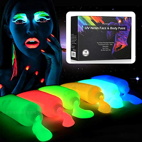 Buy Blacklight Body Paint, Face & Body Paint, Fluorescent Body Paint, Blacklight Neon Face Paint
