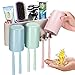 WARMLIFE Toothbrush Holder Natural Wheat Straw Anti-dust with 3 Cups Easily Wall Mounted Electric Toothbrush Storage Set