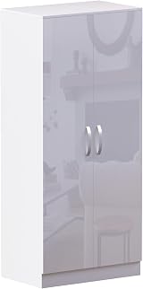 Vida Designs High Gloss White 2 Door Wardrobe 76cm W x 170cm H view 1