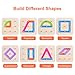 FUN LITTLE TOYS 27 PCs Preschool Learning Toys Stacking Blocks Wooden Letters Number Shape Puzzles for Kids, Educational Toys Letter Board Set for Boys & Girls