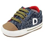 Highpot Baby Boys Girls Canvas Sneaker Toddler Anti-slip First Walkers Shoes (Blue, 0~6 Month)