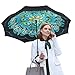 Amagoing Car Inverted Umbrella Double Layer Windproof Reverse Umbrella for Rain Sun