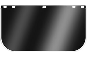 SMLBJUTE 1 Pack Face Shield Replacement Lens, 15.5" x 8" Black Protective Safety Face Shield, Durable and Impact-resistant, Polycarbonate Replacement Face Shield for Welding, Grinding, DIY, Cosplay Helmet