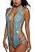 Avidlove Women Lingerie One Piece Teddy Lace Cups Bodysuit Mesh Babydoll Blue Large