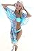 Walant Women Bikini Beach Cover ups Swimsuit Bathing Suit Chiffon Kimono Cardigan, Blue One Size