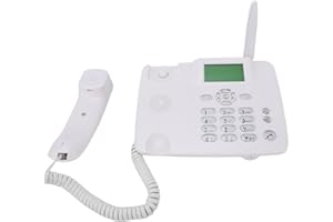 Sanpyl Wireless Quadband GSM Desk Telephone, 2.4 in Display TD GSM Dual Mode 2G Fixed Cordless Telephone, 3000mah Battery Pow