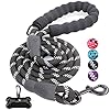 JBYAMUK-5-FT-Strong-Dog-Lead-with-Comfortable-Padded-Handle-and-Highly-Reflective-Threads-for-Small-Medium-and-Large-Dogs-5-FT-Black JBYAMUK 5 FT Strong Dog Lead with Comfortable Padded Handle and Highly Reflective Threads for Small, Medium and Large…