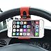 Rienar Mobile Phone Holder Mount Clip Buckle Socket Hands Free on Car Steering Wheel for iPhone 5/5G/ 4/4S,HTC, Samsung Galaxy, PDA and Smart Cellphones
