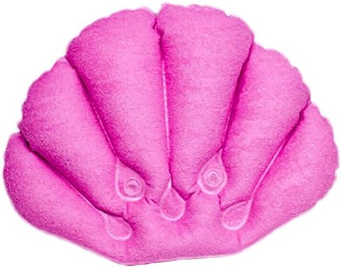 Fingertip Inflatable Multiple Color Flower Shaped Bath Pillow With Suction Cups R