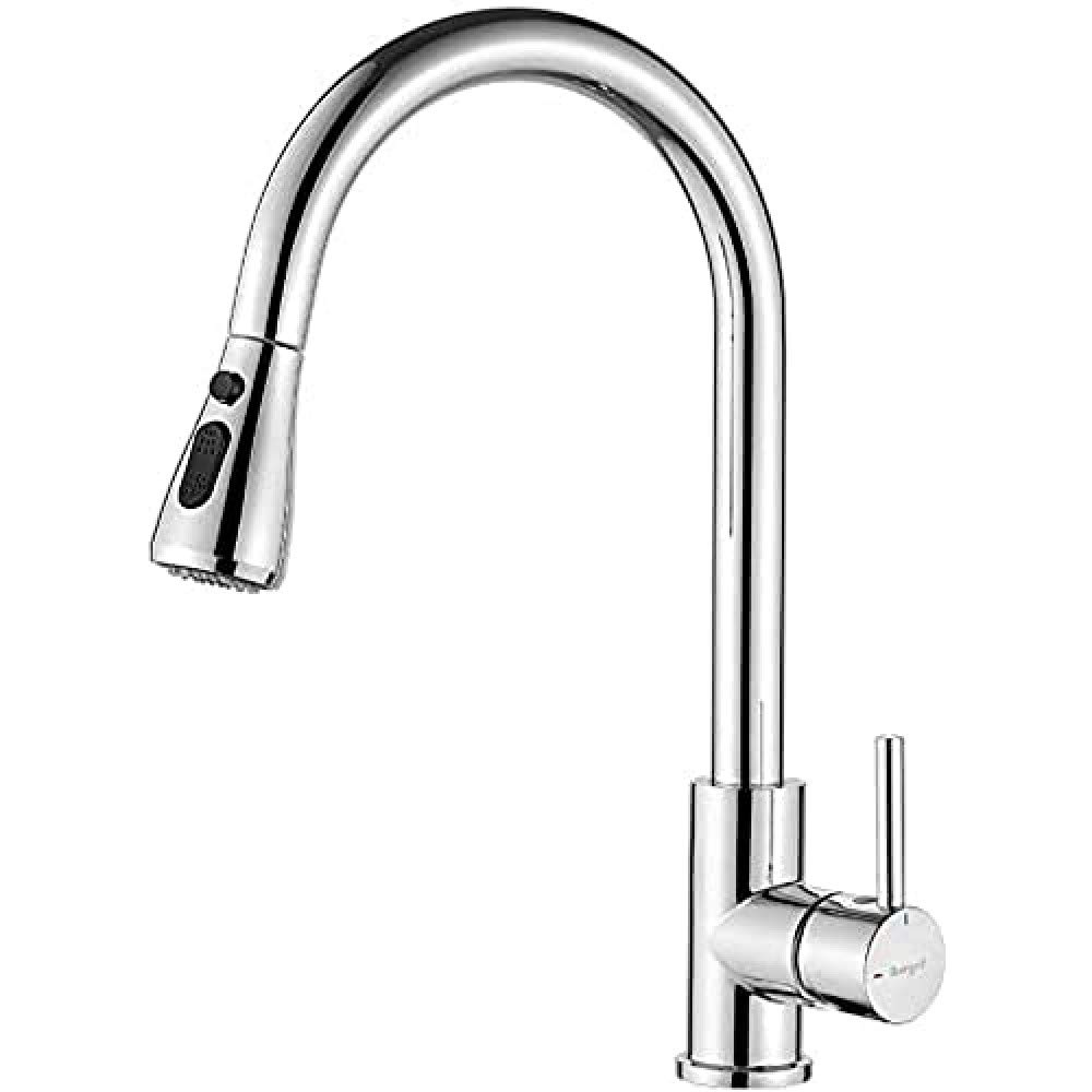 Ibergrif-M22136-Grifo-de-Cocina-con-Teleducha-Extraible-Mezclador-de-Fregadero-Ahorro-de-Agua-Cromo-Plata
