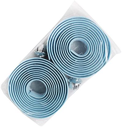 Set Of 2 Bicycle handlebar Tape Cork Wood Bike Bar Tape Anti-Slip Sky Blue