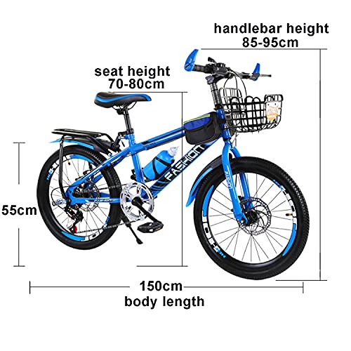 22 inch kinderfiets, kindermountainbike met dubbele schijfrem, frame van koolstofhoudend staal, antislip en slijtvaste… - Image 7