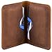 MaxGear Business Card Holder Pocket Business Cards Case Bifold Business Cards Wallet for Men and Women, Crazy Horse Genuine Leather, 4.5x3 inch, Light Brown