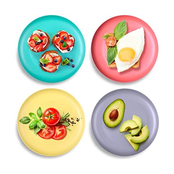 GET-FRESH-Bamboo-Kids-Plates-Set--4-Pack-Reusable-Bamboo-Dinner-Plates-for-Kids-and-Toddlers--BPA-Free-Bamboo-Fiber-Childrens-Dinnerware-Set--Kids-Bamboo-Tableware-Plates-for-Everyday-Use GET FRESH Bamboo Kids Plates Set – 4-Pack Reusable Bamboo Dinner Plates for Kids and Toddlers – BPA-Free Bamboo Fiber Childrens Dinnerware Set – Kids Bamboo Tableware Plates for Everyday Use