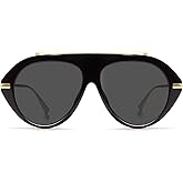 TYA Oversized Aviator Sunglasses for Women Men, Trendy Retro 70s Big Large Gold Vintage Aviators Sun Glasses