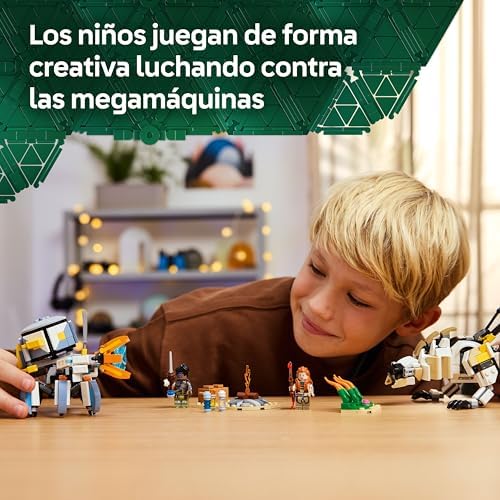 Horizon Adventures Aloy y Varl vs. Cangrejo y Dientes Serrados, Juguete con Robots y Monstruos del Videojuego, Minifiguras con Arco y Armas, Regalo Gamer para Niños y Niñas de 9 Años o Más 77037