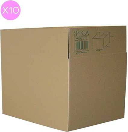 Pack 10 Cajas embalaje 355x265x270 mm: Amazon.es: Oficina y papelería