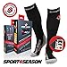 Sport 4 Season Compression Socks for men 10-20-30 mmHg - Graduated Black Edema Reduction Varicose Vein For Nurses Diabetic Lymphedema Feet