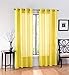 Ruthy's Textile Yellow Sheer Curtains 84 Inches Long Grommet Window Treatment Voile Panels 54
