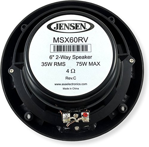 JENSEN MSX60RV 6.5" High-Performance Coaxial Speaker with Silk Dome Tweeter