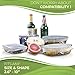 Reusable SILICONE STRETCH LIDS Set - 9 pack - No More Cling Wrap - Universal Expandable ECO-Friendly Ultimate Instalids, Clear Covers Stretch & Seal Various Sizes Bowls, Jars, Cups, Cans or Containers