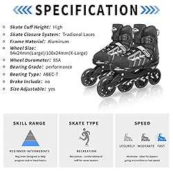 Adjustable Inline Skates for Adults, Safe and