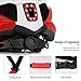 MOKFIRE Adult Bike Helmets with Rechargeable USB Light, Bicycle Helmet Men Women, Road Cycling & Mountain Biking Helmet with Removable Visor and Lining, 22.05-24.41 Inches (Red)