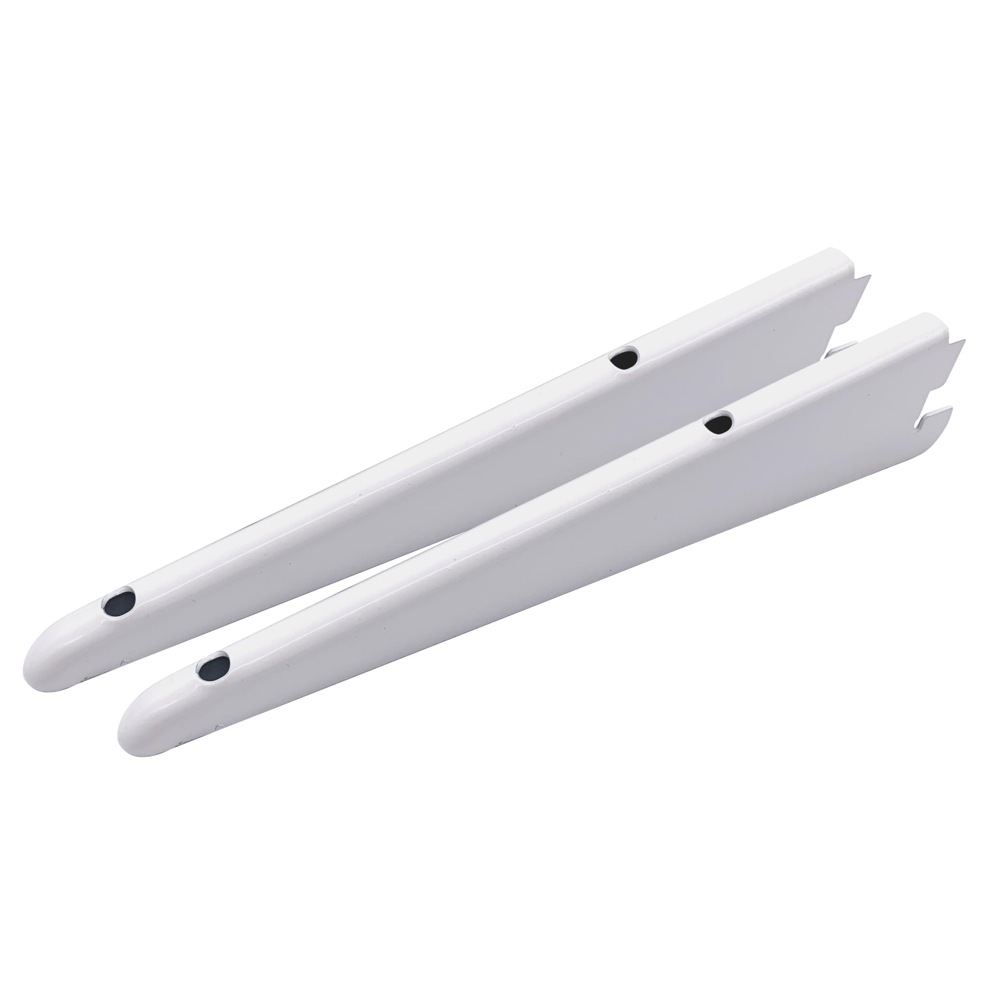 EAI Twin Slot Wall Mounted Shelving Bracket - Pack of 2, White, 220mm | Strong, Heavy Duty Steel Shelf Bracket | for Shed, Garage, Indoor Storage | Easy to Install Rack