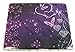 Gaming Mouse Pad - Non-Slip Rubber Base, Smooth Surface for Precise Mouse Control, Ideal for Laptop, Office Use - 9.5 x 7.9 Inch - Pink Purple Butterflies