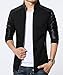 XueYin Men's Slim Fit PU Leather Jacket Outwear(Black,M size)