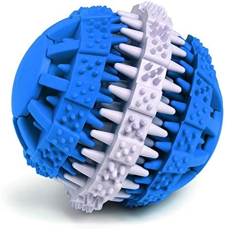 PlayFur Pets | Treat Ball IQ - Blue - Keep your dog happy &amp; healthy with this interactive treat ball. 3" Diameter Treat Dispensing Chew Toy Ball