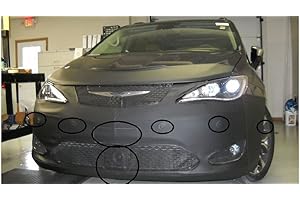 LEBRASINC Lebra 2 Piece Front End Cover Black - Car Mask Bra - Fits - 2017 17 Chrysler Pacifica Limited, Touring L & Touring L Plus only