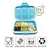 AIYONA Pill Box for Travel Vitamin Pill Organizer Sturdy Pill Case for Purse or Pocket Portable Pill Cases Food Grade Carry Case with Water-resistant 6 Compartments Bonus Pill Splitter (Baby Blue)
