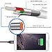 iasg Nylon Braided Tangle-Free Micro USB Charger Cable with Reversible USB Connector for Android Samsung HTC Nokia Sony 3.3ft/1m (red and black)