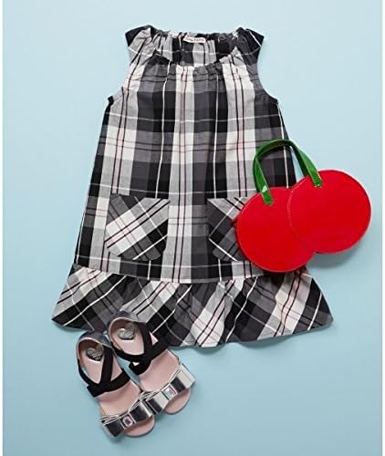 Amazon エニィファム キッズ Any Fam Kids School チェック 花柄 ワンピース ブラック系3 150 ガールズ 通販