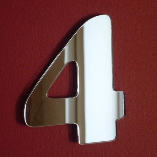 Number Four Mirror 10cm