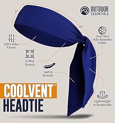 OutdoorEssentials Tie Sweatband Headband Men, Ninja