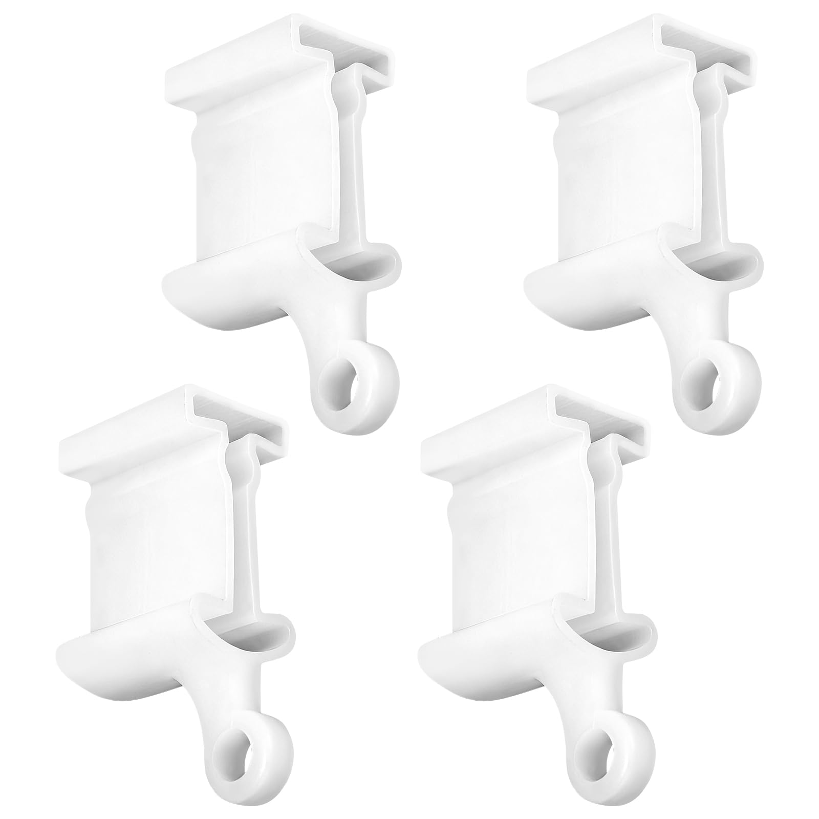 4 Pack End Cap for Flexible Bendable Curtain Track Flexible Curtain Cover Stopper for Curtain Track Fittings for RV, Shower Window