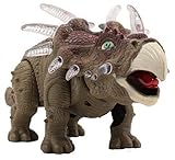 Techege Battery Powered Triceratops Dinosaur Toy Realistic Sounds and Fun Lights, Walks and Roars! by Techege Toys (Colors May Vary)