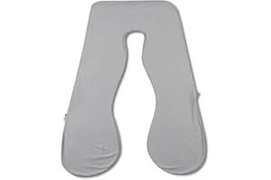 Meiz Cooling Pregnancy Pillow Cover, Maternity Pillow Cover, U Shaped Pregnancy Pillow Cooling Jersey Cover, Grey