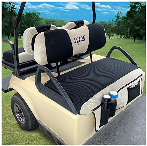 10L0L Golf Cart Front and Rear Seat Cover Sets for EZGO TXT RXV & Club Car DS, Front Seat Cover with Storage Bags Breathable Washable Polyester Mesh Cloth Black Gray Red(Front and Back Seat Cover) 10L0L Golf Cart Front and Rear Seat Cover Sets for EZGO TXT RXV & Club Car DS, Front Seat Cover with Storage Bags Breathable Washable Polyester Mesh Cloth Black Gray Red(Front and Back Seat Cover)