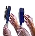 Self Cleaning Hair Brush - Easy Clean Detangle Brush or Comb - Retractable Brush Detangler for Wet or Dry Hair - Adults & Kids - by Qwik Clean - (Blue)
