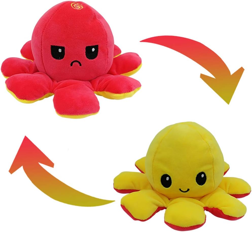 Jouets D Eveil Et 1er Age Pieuvre Peluche Reversible Poulpe Double Face Jouet En Peluche Poupee Poulpe Pieuvre Jouet Flip Lavable Mignon Peluche Animaux Oreiller Rabattable Cadeaux Pour Enfants Jouet Bebe 2 Jeux